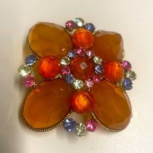 ✨BLING-BLING✨MULTI COLOR GEMS GOLDEN  PIN